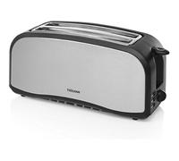 Grille-pain Inox Noir 1400W Double Fente Longue