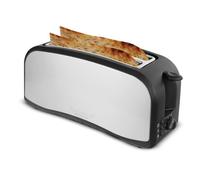 Grille-pain en inox - Techwood TGPI-1416 Tiroir ramasse-miettes - 1400W - Coloris Noir