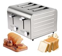 Grille-pain intelligent à 6 emplacements pour la maison, 7 niveaux de brunissement avec pain glacé et fonctions de réchauffement, grille-pain automatique extra large
