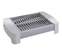 Jata JETT0201 Petit Grille-pain plat horizontal 2 résistances à quartz Plateau ramasse-miettes amovible 300 W Facile à ranger 34 x 19 x 7 cm
