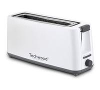 Grille-Pain Jumbo Techwood TGP-402- 900W Max. Longue et large fente - Coloris Blanc Blanc