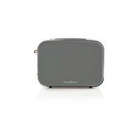 Nedis Grille-pain KABT510EGY Soft Touch 2 tranches 6 niveaux Réchauffage/Décongélation Gris