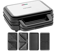 CONCEPT Hausgeräte SV3070 Appareil à croque-monsieur avec plaques interchangeables 4 en 1 900 W Noir