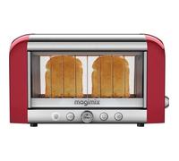 Grille pain - MAGIMIX - VISION ROUGE - 2 tranches - 1450 Watt - 8 niveaux de dorage