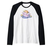 Grille-Pain Mignon avec Toast Kawaii Breakfast Art Manche Raglan