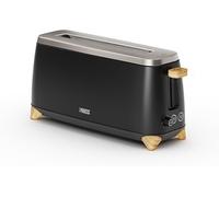 Grille-pain Noir 1000W Fente Extra Longue