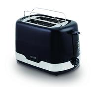 Grille-Pain Noir Acier Inox 2 Vitre Four Réchauffe-pain avec Tiroir à Miettes