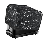 Grille-pain noir et blanc moucheté graffiti four housse anti-poussière résistant à la chaleur universel compatible avec la plupart des grille-pain standard 4 tranches tissu avec protection