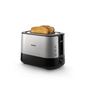 Grille-pain PHILIPS Viva Collection HD2637/90 - 2 fentes extra-larges - 7 niveaux de brunissage - Noir