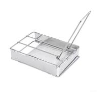 Grille-pain pliable en acier inoxydable pour réchaud de camping 28 x 11,3 x 5,2 cm