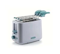 Grille-pain pour petit-déjeuner 157 760 W 2 tranches de pain Pinces en acier inoxydable 7 niveaux Blanc