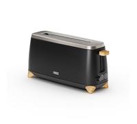 Princess 01.142361.01.001 Grille-pain à fente large noir, bois (clair)