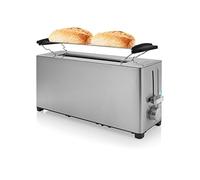 Princess 142401 Grille-pain à fente large avec grille spéciale viennoisieries acier inoxydable