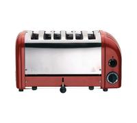Grille Pain Professionnel Inox Finition Rouge - 6 Tranches - Dualit