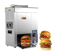 Grille-pain professionnel vertical, machine à hamburgers commerciale, grille-pain en acier inoxydable, électrique automatique à capacité illimitée, température réglable