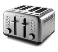 Grille-pain 4 fentes courtes Inox brossé