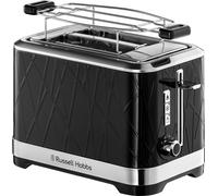 Grille-pain - RUSSELL HOBBS - Cadre noir - 1500 W - Fentes extra larges - Technologie Lift'n Look, Réchauffage, Décongélation