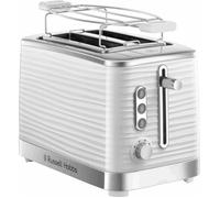 Grille-Pain - RUSSELL HOBBS - Inspire Blanc - 1050 W - Fentes extra larges - Technologie Lift’n Look, réchauffage, décongélation