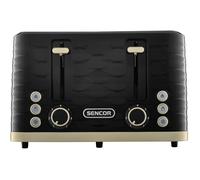 Grille-pain - SENCOR - STS 7551BK - 1600 W - 4 fentes - Noir / or