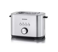 Severin Grille-pain AT2620 – Fonction bagel, 2 tranches, 7 niveaux de dorage – Inox