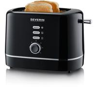 Severin Grille-pain AT 4321 – 850 W, 2 fentes, réglage du degré de brunissage, décongélation, noir