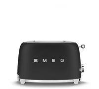 Grille-pain Smeg 2x2 50 pouces, style noir mat tsf01blmeu