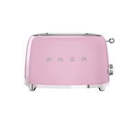 Grille-pain SMEG TSF01PKEU Rose - 2 fentes extra-large - Tiroir ramasse-miettes amovible