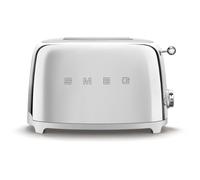 Smeg Grille-Pain 2 tranches TSF01 métallique chrome LxHxP 31x19,8x19,5cm