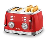 Grille-pain - SOGO - TOS-SS-5465 - 1500 W - 4 tranches - Rouge