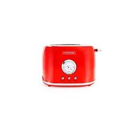 Grille Pain Style Rétro Double Fentes Retro Toast Rouge Kitchencook