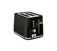 Grille-pain Tefal Loft 2S TT761838 Noir 2 tranches, 7 niveaux de brunissage, Commandes rotatives et boutons, Fonction décongélation et réchauffage, Tiroir ramasse-miettes