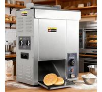 Grille Pain Toaster Convoyeur Professionnel, 2000W Machine Électrique Verticale à Cuire Les Pains à Burger, Plateau Inoxydable, Double Entrée, Convient à Divers Epaisseurs