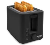 Grille-pain Toaster Dolce Casa DC-GP-2 T-DGL-N - 700W, 2 tranches, Décongélation,Thermostat, tiroir à miettes, Noir Mat