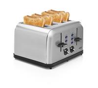 grille pain Toaster en inox avec 4 fentes 1750W gris Princess