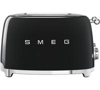 Smeg Grille-Pain 4 tranches TSF03 noir 2x 6 niveaux de brunissement