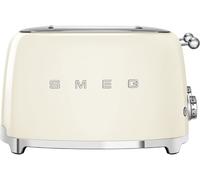 Smeg Grille-Pain 4 tranches TSF03 crème 2x 6 niveaux de brunissement