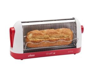 Grille-pain UFESA - TT7963 Activa - 4 tranches - 2 emplacements - Plateau ramasse-miettes coulissant - Blanc