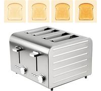 Grille-pain, ustensiles cuisine essentiels, double usage 2/4/6/professionnel, contrôle température à 7 niveaux, éjection automatique, fonction congélation/annulation/réchauffage(4)