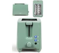 Grille-pain VERT OPALE 750W 2 fentes larges Thermostat réglable 7 positions