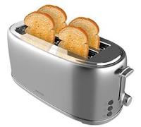 Cecotec Grille-pain Toast&Taste 1600 Retro Double Inox 4 tranches 1630W fentes 3,8 cm