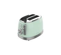 Cecotec Toast & Taste 800 Vintage Light Green. 850 W, double fente courte extra large de 3,8 cm, 2 toasts, finitions en acier inoxydable, style vintage, 3 fonctions, vert
