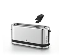 Grille-pain WMF 04.1412.0011 2 tranches Inox 900W, 7 niveaux de brunissage, fente longue, fonctions réchauffage/décongélation, tiroir ramasse-miettes