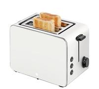 Grille-pain WMF Stelio 2 tranches en acier inoxydable, double fente avec accessoire pour petits pains, fonction bagel, 7 niveaux de brunissage, 900 W, acier inoxydable blanc mat