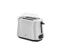 WMF Kineo Grille-pain en acier inoxydable, double fente avec grille réchauffe-viennoiseries, 2 tranches, 10 niveaux de brunissement, 980 W, acier inoxydable mat
