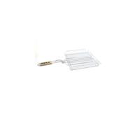 Grille panier pour barbecue - 34 x 31 cm - Métal chromé 34 cm Argenté
