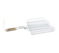 Grille panier pour barbecue - 34 x 31 cm - Métal chromé G
