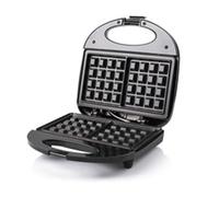 Grille-Panini Professionnel à Cuisson Profonde, Presse à Panini Antiadhésive avec Verrouillage et Témoins Lumineux - Gril 2 Tranches pour Panini Croquants(Waffles)