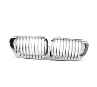 Grille Pare-choc Avant Calandre Avant Noire À Double Lamelles Pour BMW Série 3 E46 4 Portes 320i 325i 325xi 330i 330xi 2002-2005(Chrome 4 Doors 2002-2005)