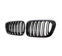 Grille Pare-choc Avant Calandre Simple Double À Motif Fibre Carbone Pour Série 3 E46 Pour Coupé Pour Cabriolet 1998-2003 Avant Restylage Pour M3 2000-2007(Dual Gloss Black)