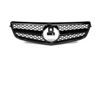 Grille Pare-choc Avant Calandres De Course Chromées Argentées Style Pour GTR Pour Benz Classe C W204 C200 C300 C350 2008-2014(A*G-Glossy Black)